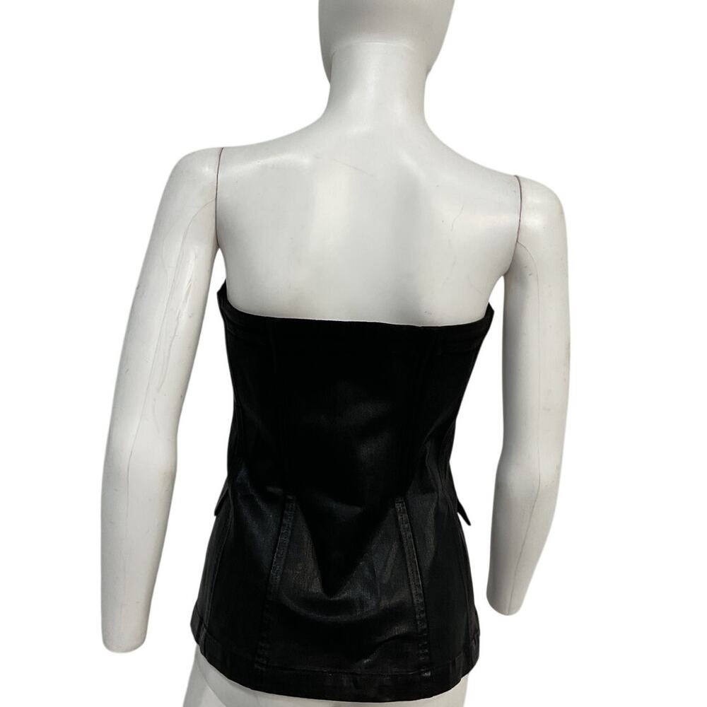 Favorite Daughter Sleek Black Phoebe Bustier Top Size 2 - Picture 3 of 5